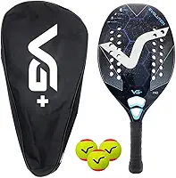 VG PLUS, Kit Com Raquete De Beach Tennis Evolution Kevlar Carbon Com 3 Bolas E 1 Bolsa De Transporte Vg Plus