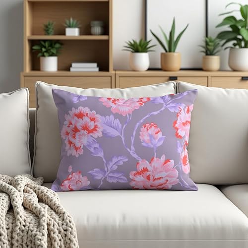 Miniatura 5 de Decozen Fundas de almohada decorativas con estampado floral para decoración del hogar, sofá, silla, cama, patio, sala de estar, dormitorio,