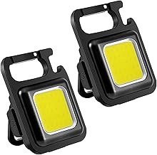 LED Floodlight COB Light, Small Flashlight, Type-C Rechargeable, Mini Work Light, Lightweight, Keychain Style, High Brightness, 3 Lighting Modes, Strong Magnet, for Fishing, Camping, Climbing, Running