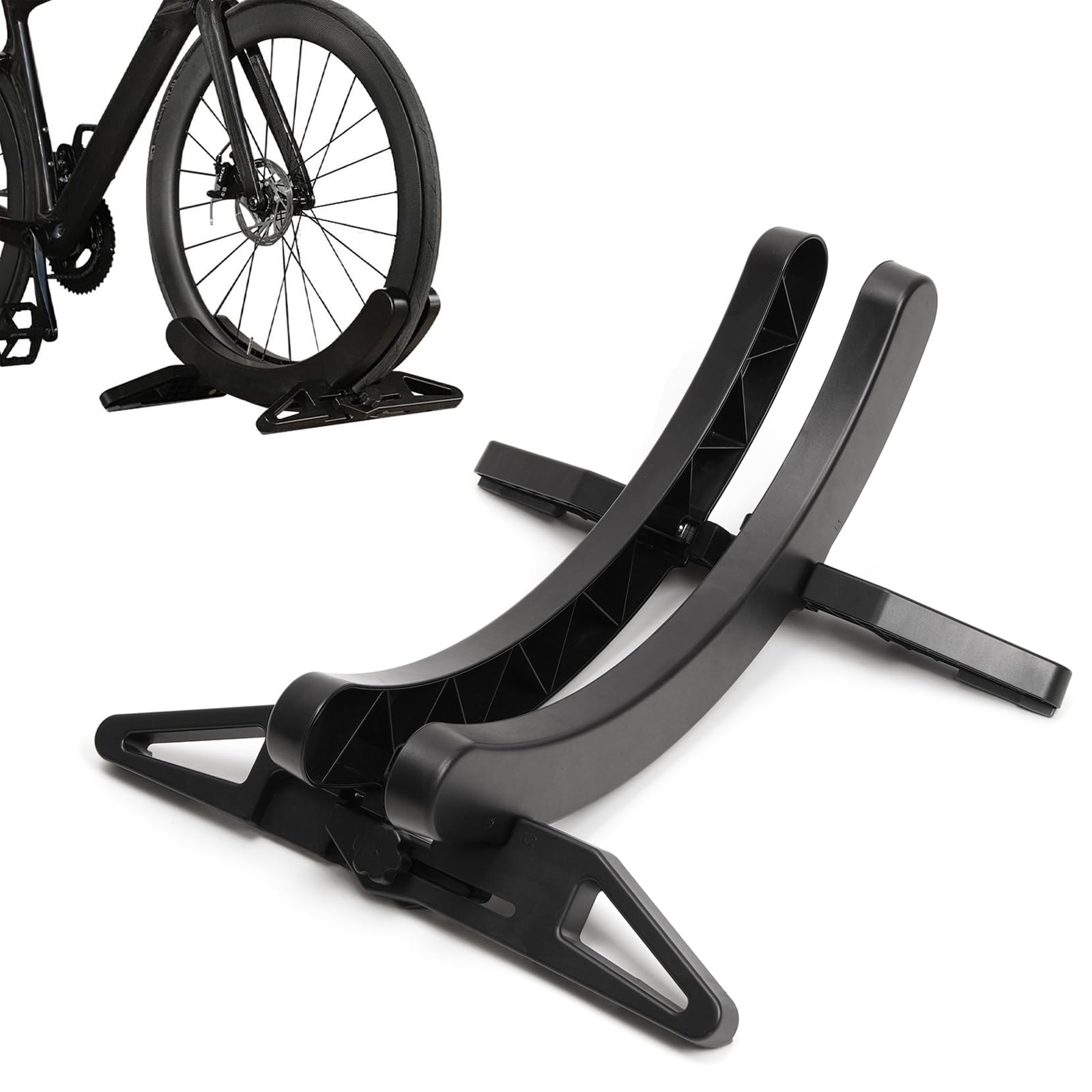 Verstellbarer Fahrrad-Bodenständer, Verdickt & Stabil für alle 26–80 mm Reifenbreiten (Rennrad, MTB & Citybike) – Ideale Innenaufbewahrung
