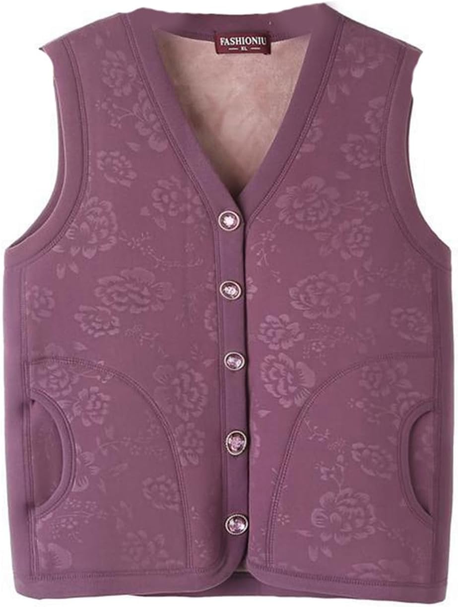 Amazon | [GUREITOJP] ボアベスト ベスト レディース 裏ボア もこもこ 花柄 花 防寒ベスト 上着 無袖コート ポケット付き  ボタン付き 雪対策 婦人 高齢者 50-70代 柔らかい 日常着用 普段使い 保温性 秋冬服 806パープル XL | ベスト 通販 [GUREITOJP] ボアベスト ベスト レディース 裏起毛 花柄 花 刺繍 もこもこ トップス 無袖ベスト ポケット付き ボタン