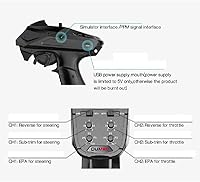 Vista 3 de X6 6 Canales Rc Transmisor y Receptor P6FG Con Giroscopio Integrado Modo Mixto Protección Fuera de Control Controlador Rc para Coche/Barco/Tanque a