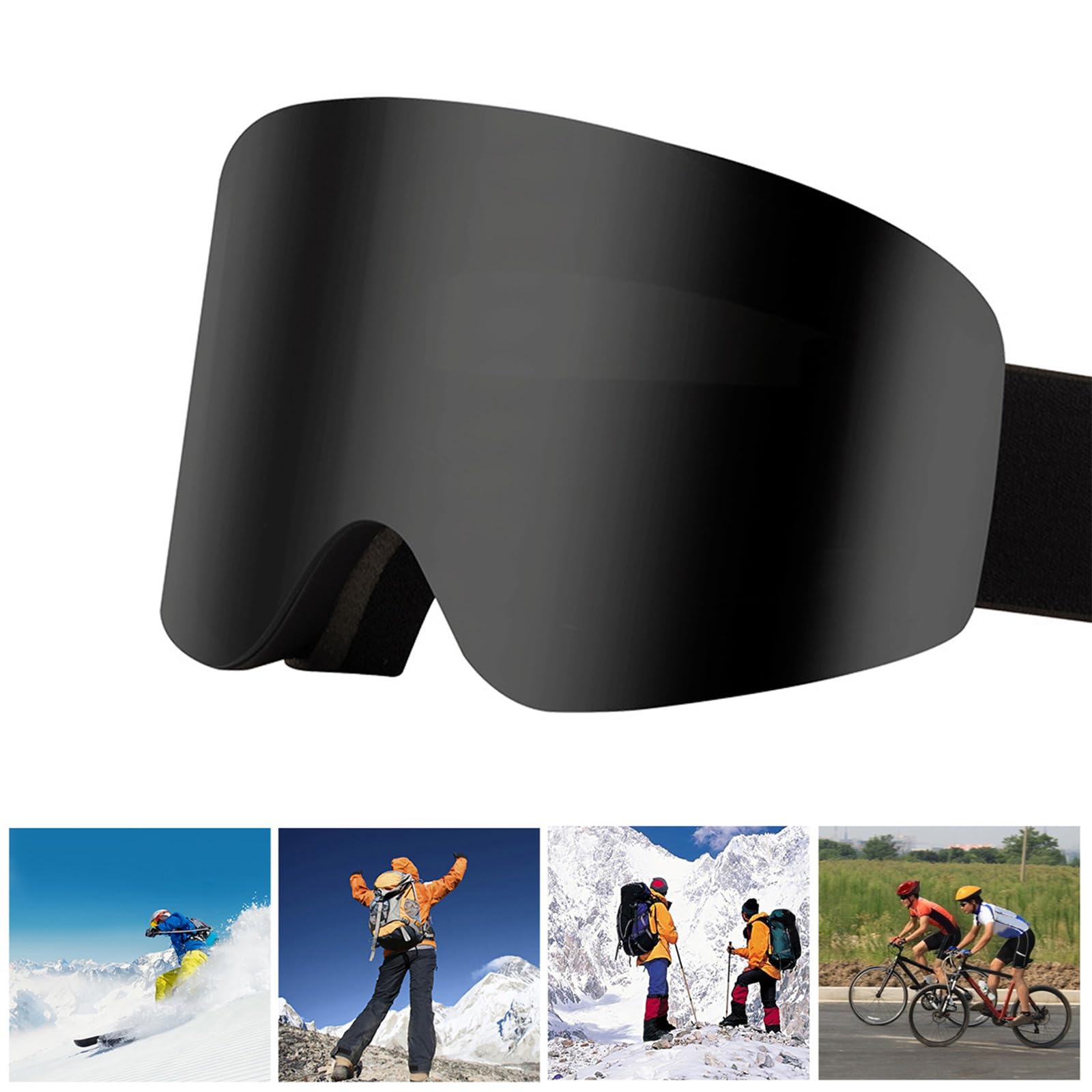 Occhiali da snowboard protettivi a doppio strato occhiali da sci occhiali da sci occhiali da neve magnetici per uomo unisex
