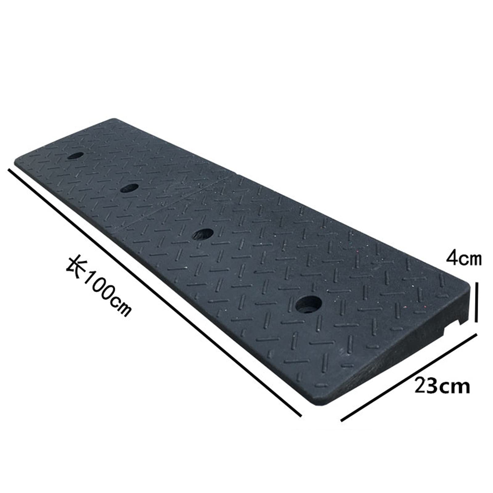 Grande Rampe De Trottoir, Rampe De Chargement Antidérapante Et Résistante À L'usure Pour Moto De Vélo De Camion De Remorque De Voiture, Rampe D'allée En Bordure De Véhicule De Voiture En Caoutchouc