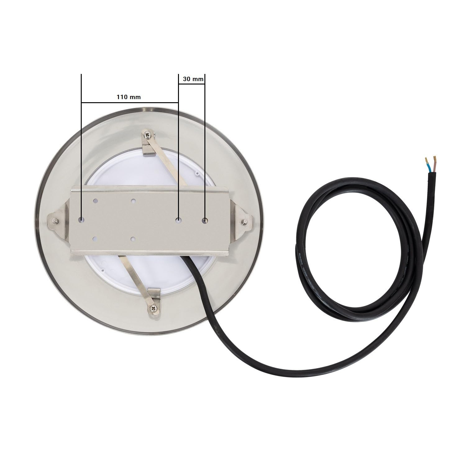 LEDKIA Foco Piscina Superficie LED Sumergible 12V AC/DC Acero Inoxidable IP | 12V AC/DC | 35W | Blanco Frío | IP68 | Acero Inoxidable | 3500 lm | 6000K | Multicolor