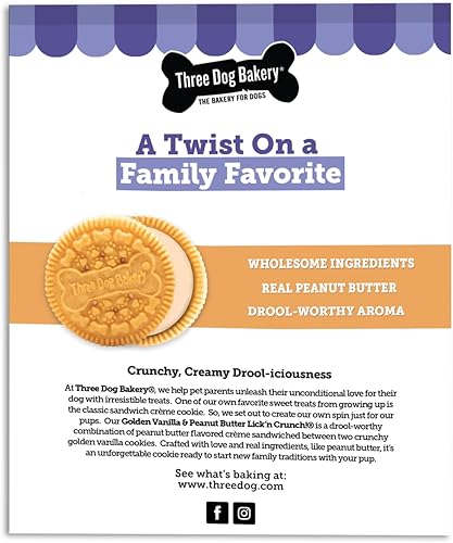 Vista 21 de Three Dog Bakery Lick'n Crunch galletas rellenas