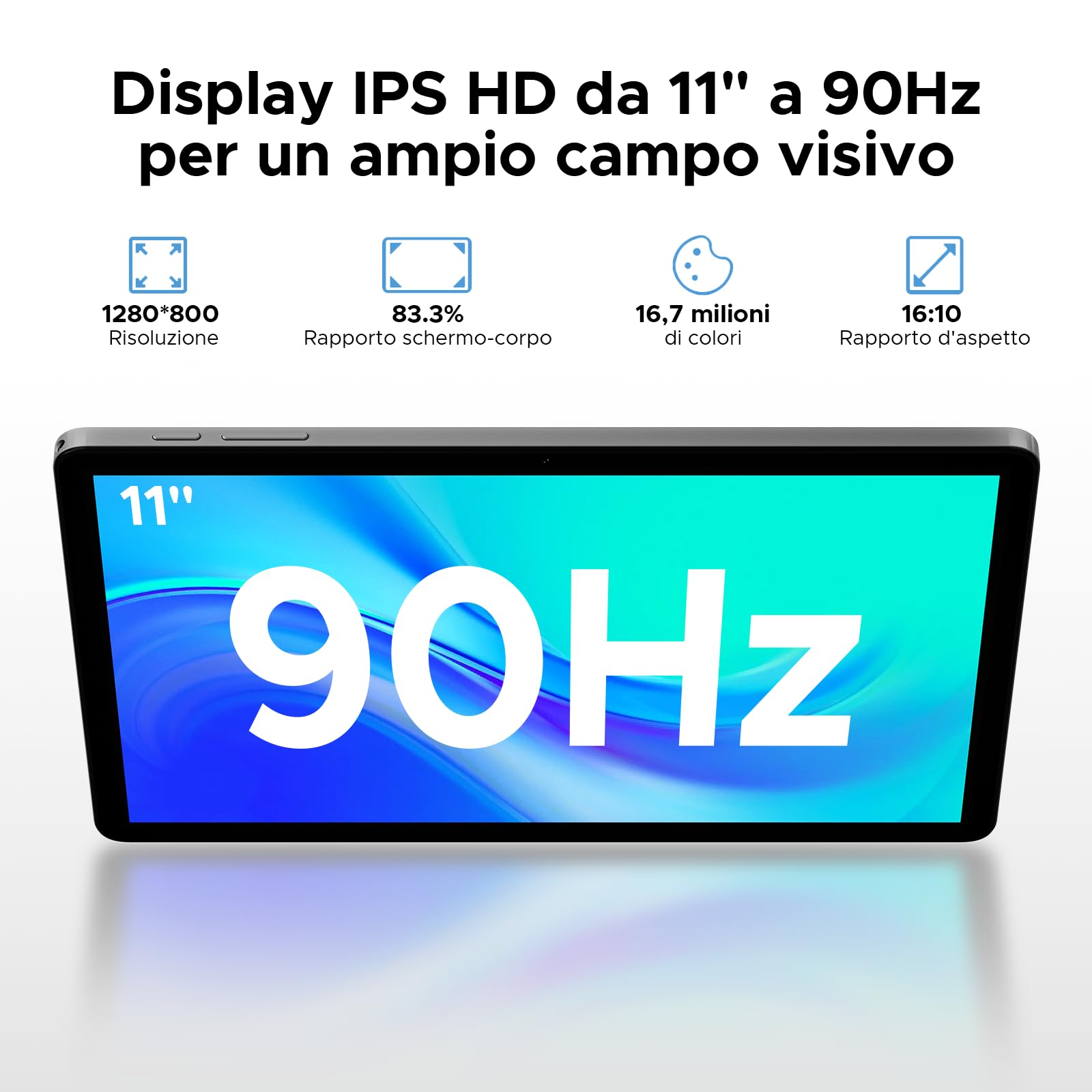DOOGEE Tab A9 PRO+ Tablet 11 Pollici con Tastiera e Penna, 90Hz Android 15 Tablets, 30GB RAM+128GB ROM/TF 2TB, 8580mAh 5G WiFi, T7200 Octa-Core, Widevine L1/13MP/GPS/OTG/Doppi altoparlanti/3.5mm Jack