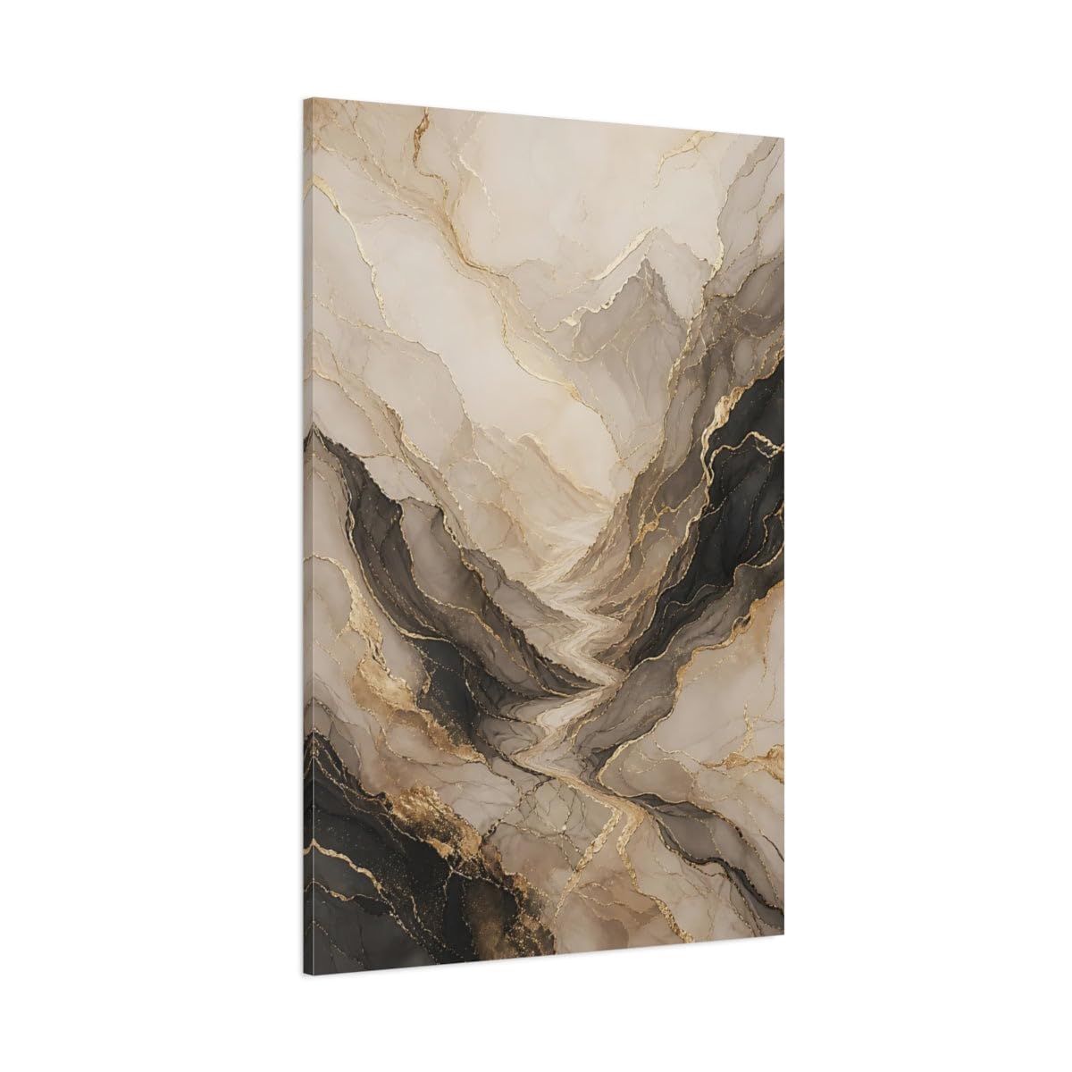Impression sur Toile Montagne Dorée, une œuvre abstraite source de sérénité - 8