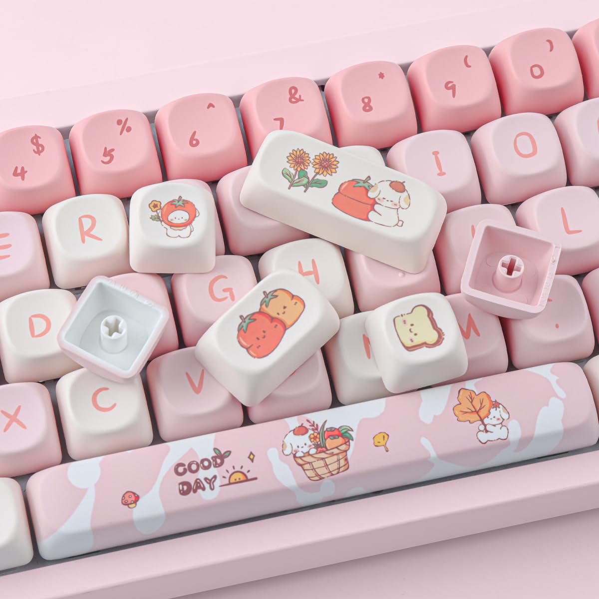 JOMKIZ MOA Profile Tastenkappen – 142 Keys, PBT Material, Passt Auf Viele Mechanische Tastaturen (Cherry MX Etc.)