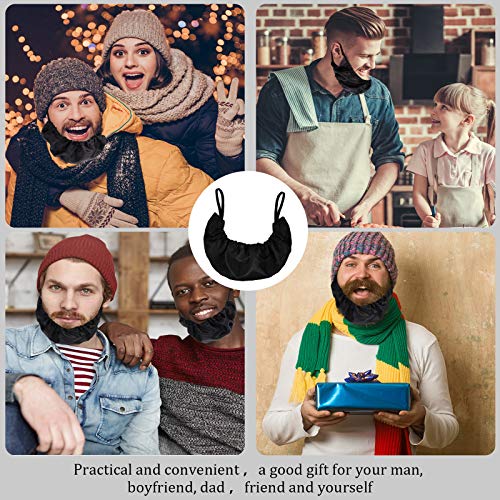 Eboot 3 Pieces Beard Caps Beard Bonnet For Men Beard Bandana Covers Adjustable Facial Hair Apron Guard Bonnet Bedtime Bib Cap (Black) #TOP6