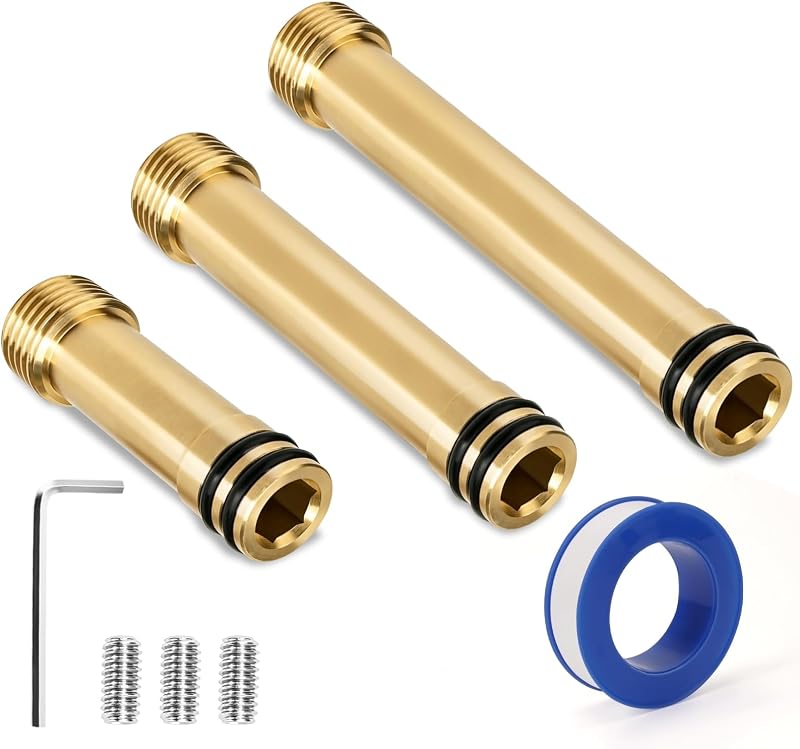 1247984，1247985，1247986 Extender To Mount The Shower Elbow | Supply Adapter to The Shower Wall, Compatible With K-98350 Awaken Wall Supply Elbow, Brass