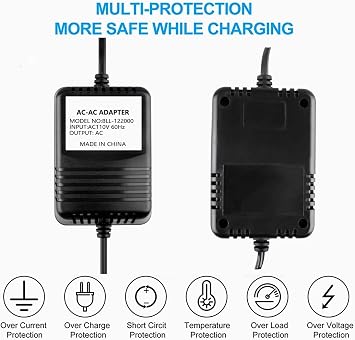 AC/AC Adapter Compatible with X Rocker XRocker 521231 Game Gaming Chair AC10V 10VAC 10V - 12V 1A - 1.2A - 2A Direct Plug-in Class 2 Transformer Power Supply Cord Charger