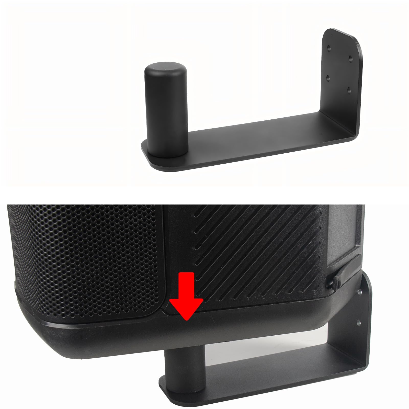 Support mural en métal pour haut-parleur portable compact JBL EON One, support de haut-parleur robuste, supporte jusqu'à 25 kg, compatible avec le système personnel JBL Professional tout-en-un