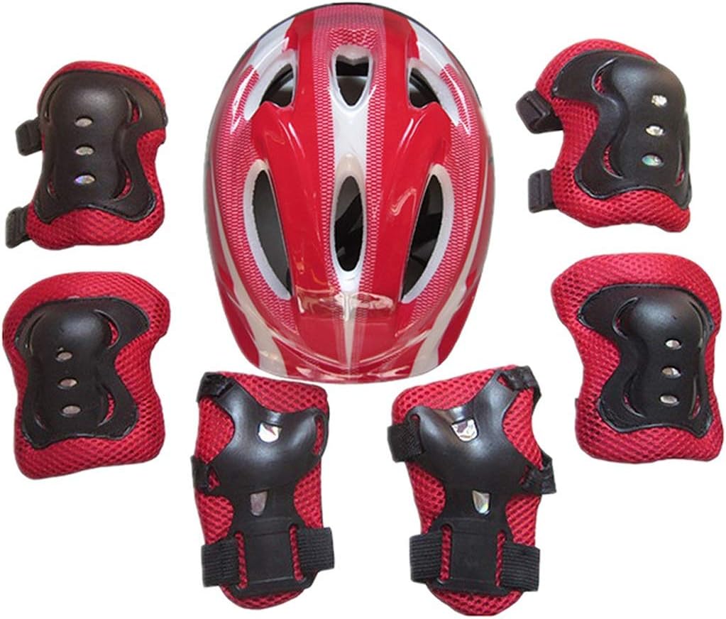 Kids Skateboarding Protective Gear Set, Roller Skating Helmet Wrist Elbow Knee Pads for Scooter Rollerblading Cycling Other Extreme Sports