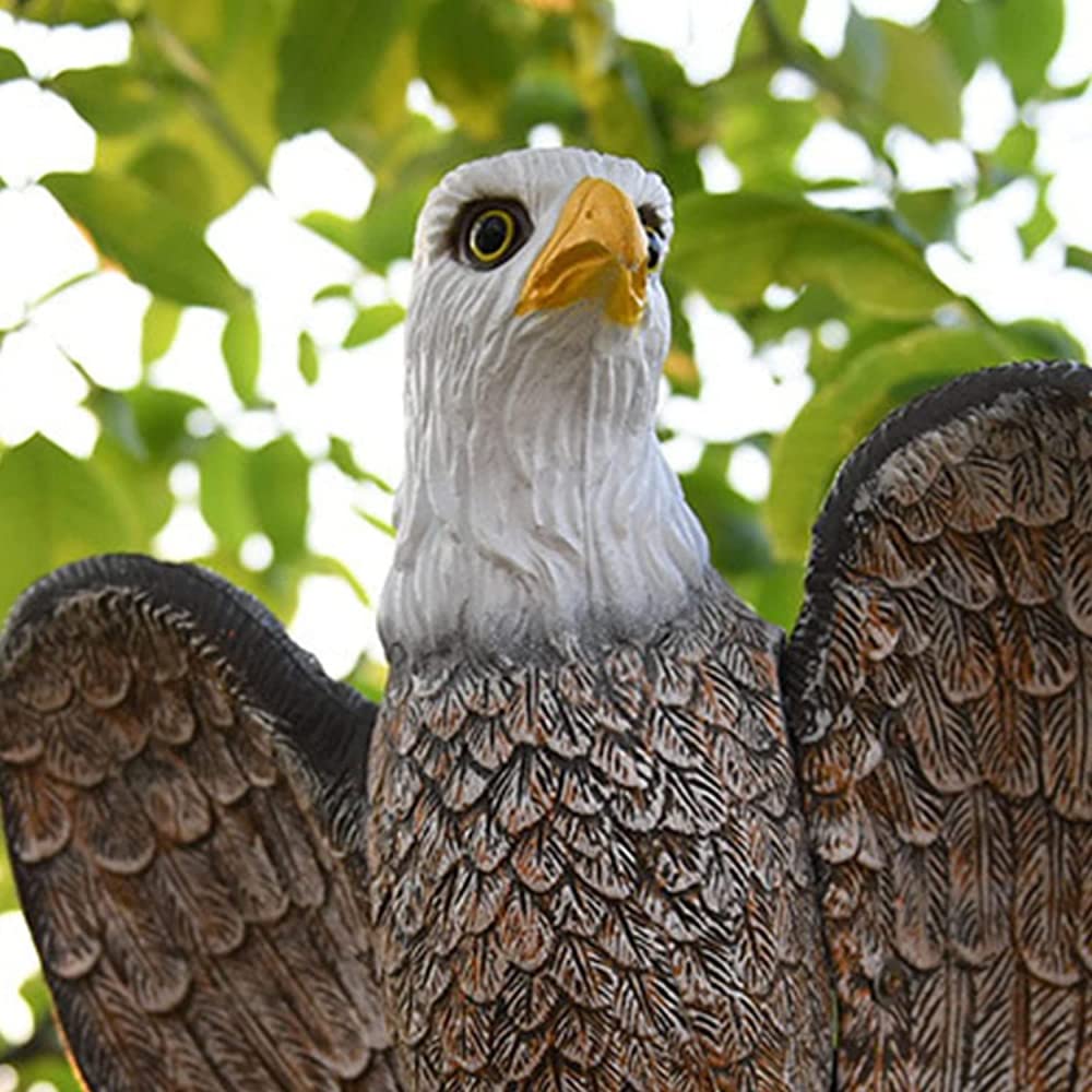 Eagle Decoy Statua ptaka do ogrodu na zewnątrz dekoracja podwórka - ogród sztuczny orzeł ptaki plastikowa ozdoba ptaka