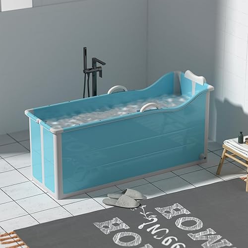 Bañera de hielo portátil de gran tamaño para niños pequeños, adolescentes, gemelos, mascotas y adultos pequeños, plegable, bañera de hidromasaje