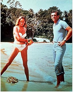 Sean Connery as James Bond 007 with Girl on Beach 8 x 10 Inch Photo