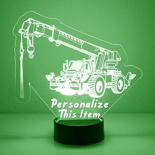 Miniatura 2 de Mirror Magic Store Crane - Lámparas de luz nocturna personalizadas con control remoto, pantalla de luz LED grabada personalizada con tu nombre,