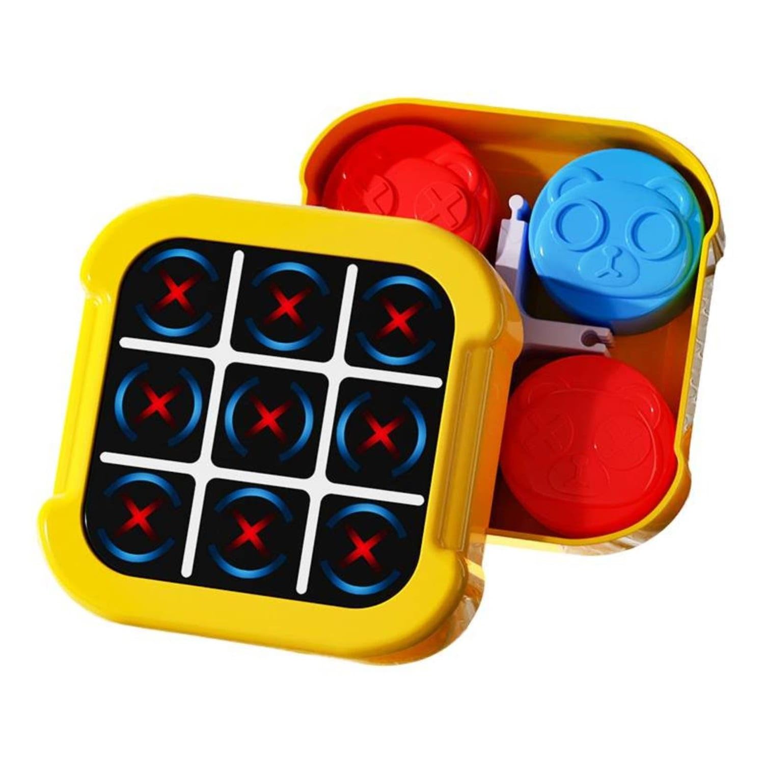 4-in-1 Electronic Tic-Tac-Toe Game Score Display Electronic Noughts and Crosses Toe Sound Effects Memory Game Console Interactive for Children, Tabletop, Travel, Matryoshka Recharge-image-48