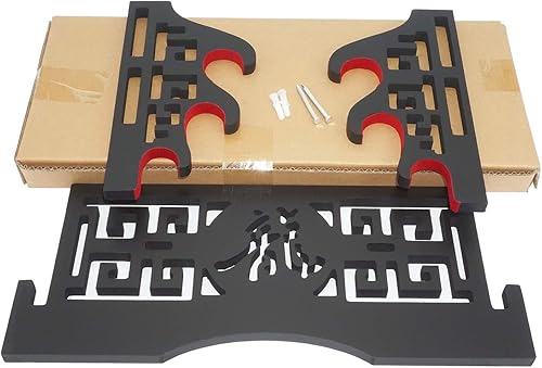 Miniatura 10 de Eforlife Velvet Protect - Soporte de pared para espada con tiras de fieltro para espadas Katana Wakizashi Genji y Samurai (3 niveles clásicos)