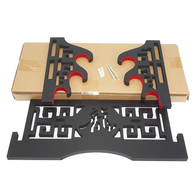 Foto 5 de 5 de Moumou Soporte de Pared para Espadas Katana Wakizashi Genji y Samurai (Dragón - 3 Niveles)