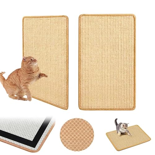 2-PackTapis Griffoir Chat Canapé avec 50 * 25CM Tapis Griffoir Chat Sisal Planche Gratter pour Chats Planches Gratter Naturel pour Chats Peut Etre Utilisé pour Protéger Les Meubles, Les Canapés