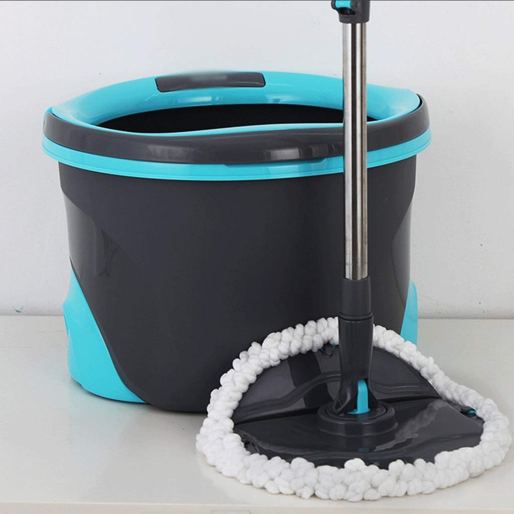 mopa giratoria, Trapeador y Cubo Desmontable Giratorio de Acero Inoxidable Cubo trapeador a presión