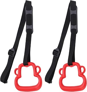 Plastic Gymnastic Rings, 1Pair 331lb Capacity Plastic Adjustable Straps Gymnastic Rings Pull Up Rings