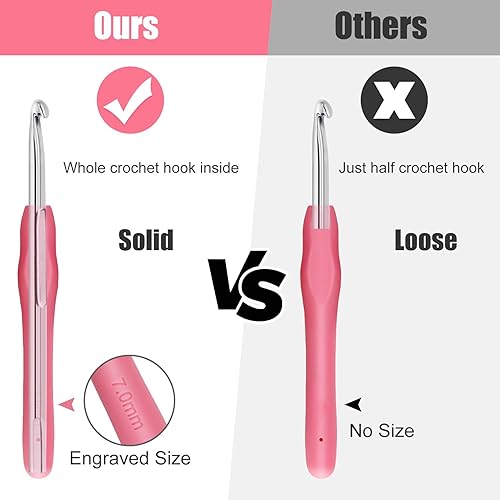 Miniatura 4 de Dasonwin Juego de ganchos ergonómicos de ganchillo, ganchos de agarre cómodos para artritis, kit completo de principiantes a expertos, incluye