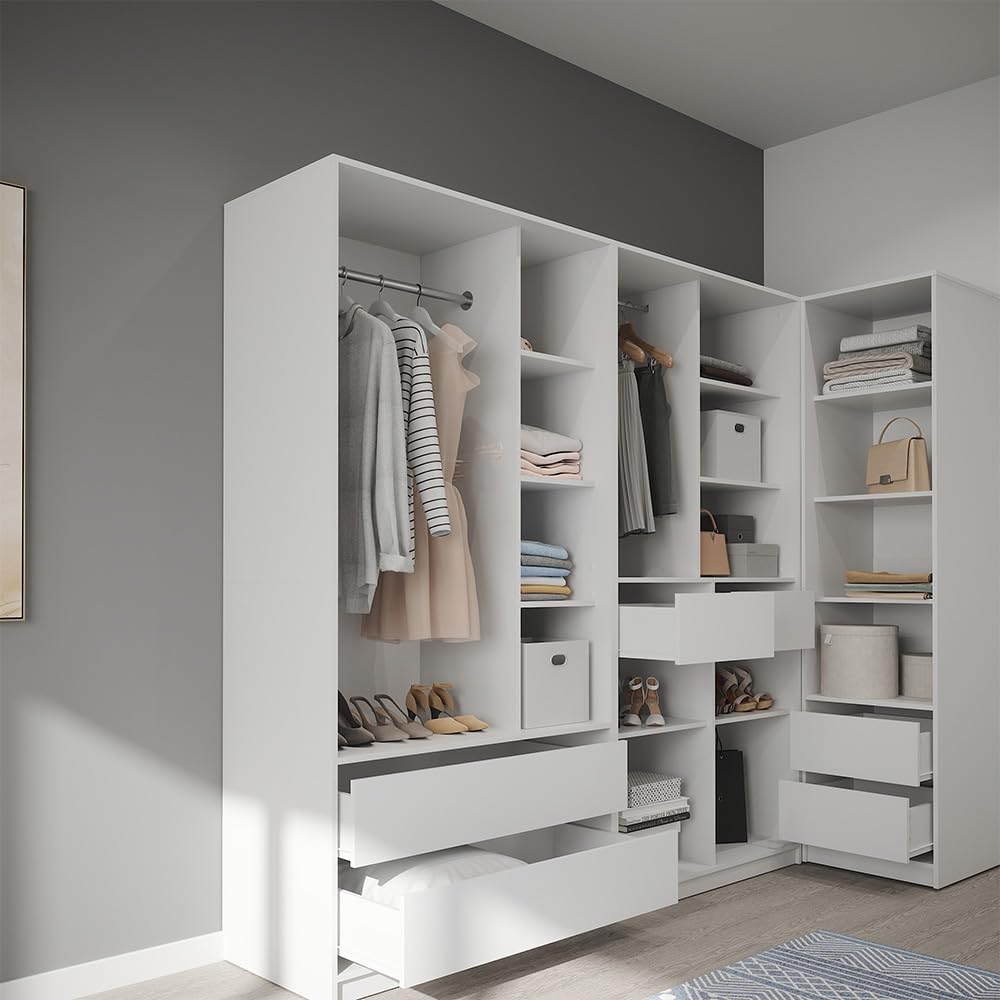 Vicco Armoire Elmo, Blanc, 50x200cm