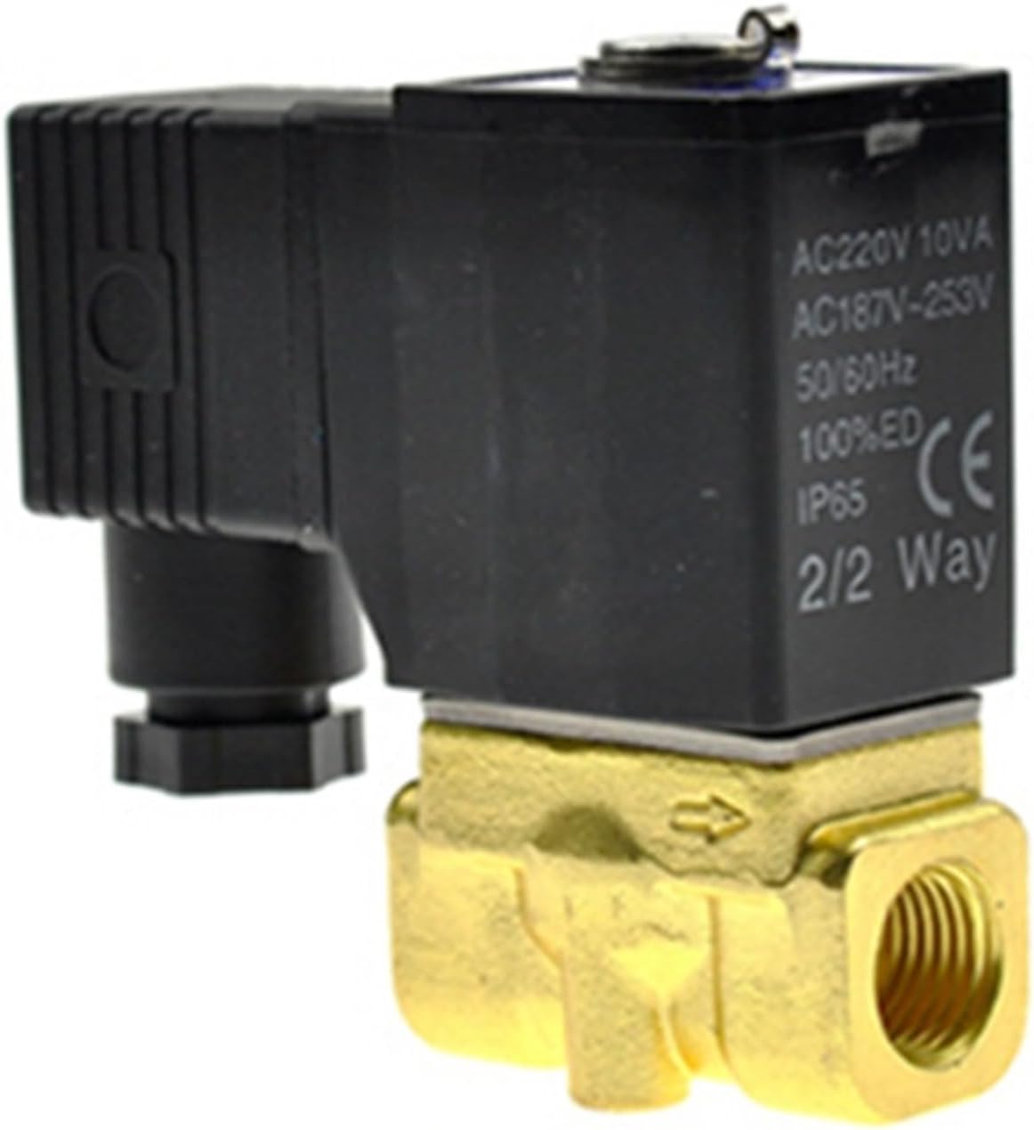 Fluid Control Valve 2W Series 2W050 2W050-10 2W050-15 Direct-acting And Normally Closed 3/8" 1/2" Terminal Type(2W050-10,AC220V (-A))