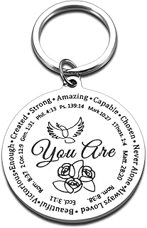 Christian Gifts for Women Men Inspirational Religious Keychain Confirmation Gifts for Teenage Boys Girls Back to School Bible Verse Christmas Stocking Stuffer Birthday Graduation Baptism Sister Friend