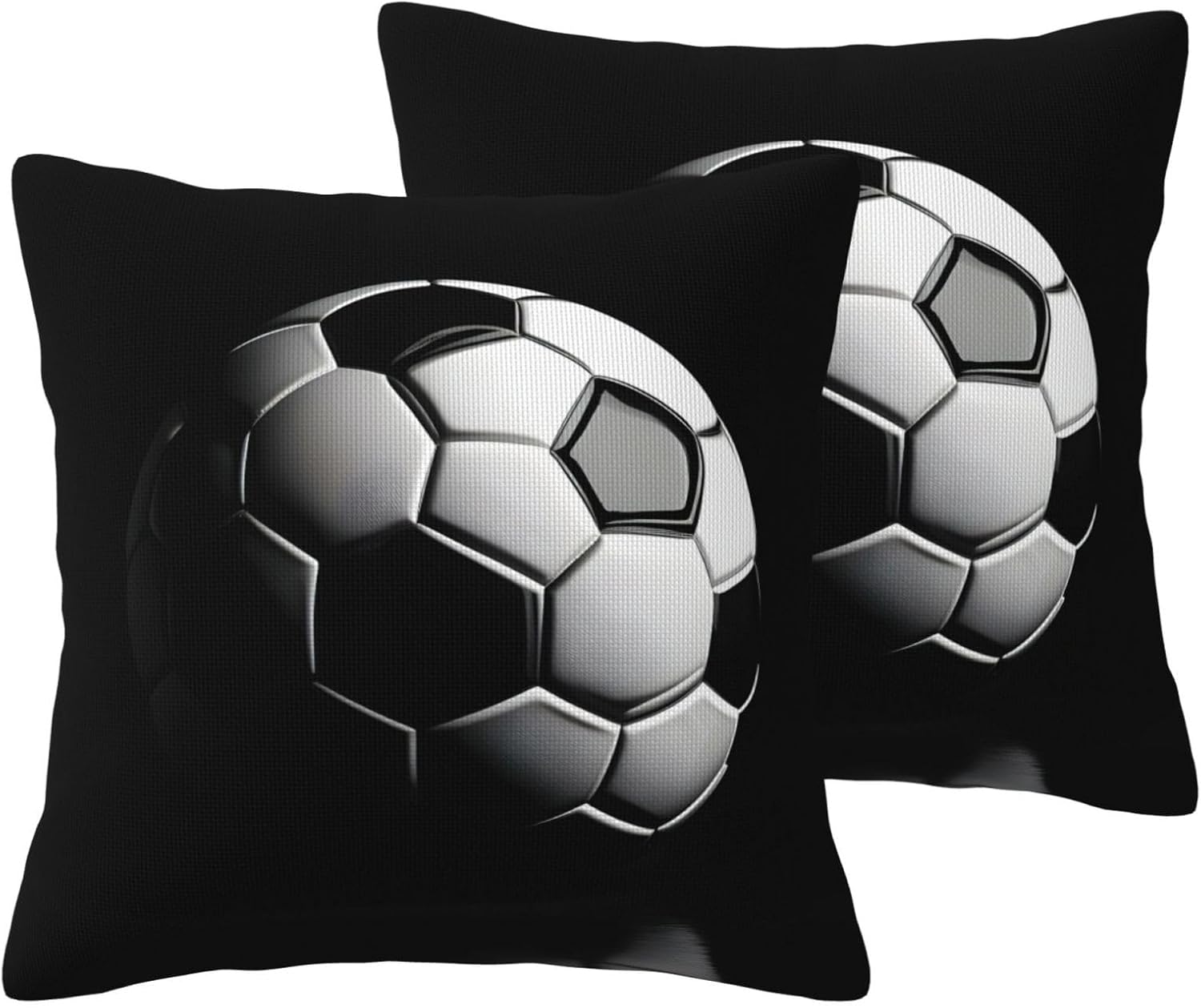 I Like Soccer Imitation Linen Pillowcase -2 Sets, Fashionable Home Decoration, Used for Sofas, Gardens, beds