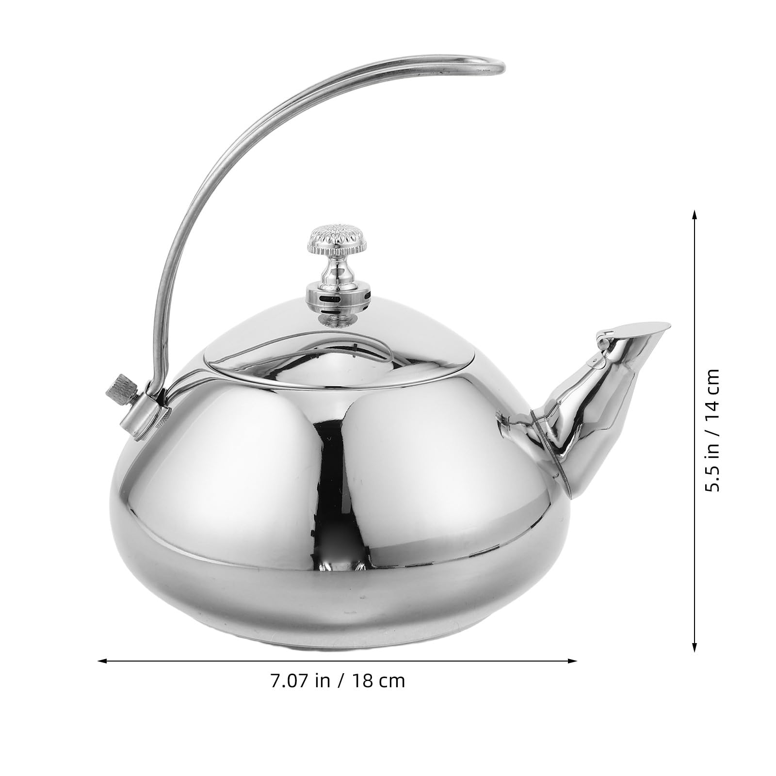 Abaodam Bouilloire Inox à Induction 1,5l avec Filtre à Thé en Acier Inoxydable, Poignée Ergonomique et Design Élégant pour Maison et Bureau