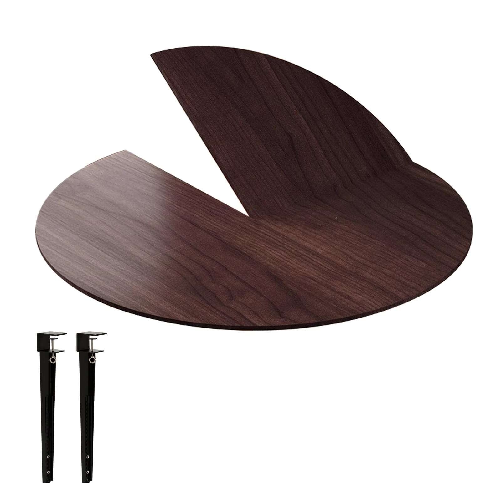 Plateau de table rond pliable marron contre manque de place