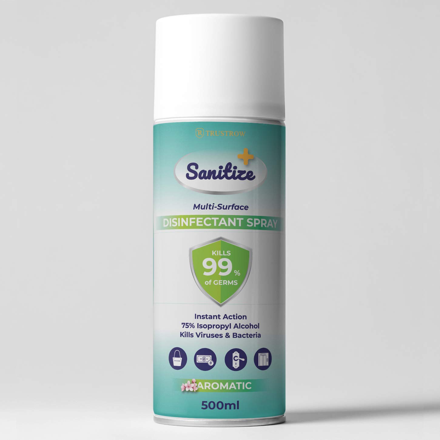 Trustrow Disinfectant Spray for Multi-Surfaces | 70% Alcohol Based Sanitizer | 500ml