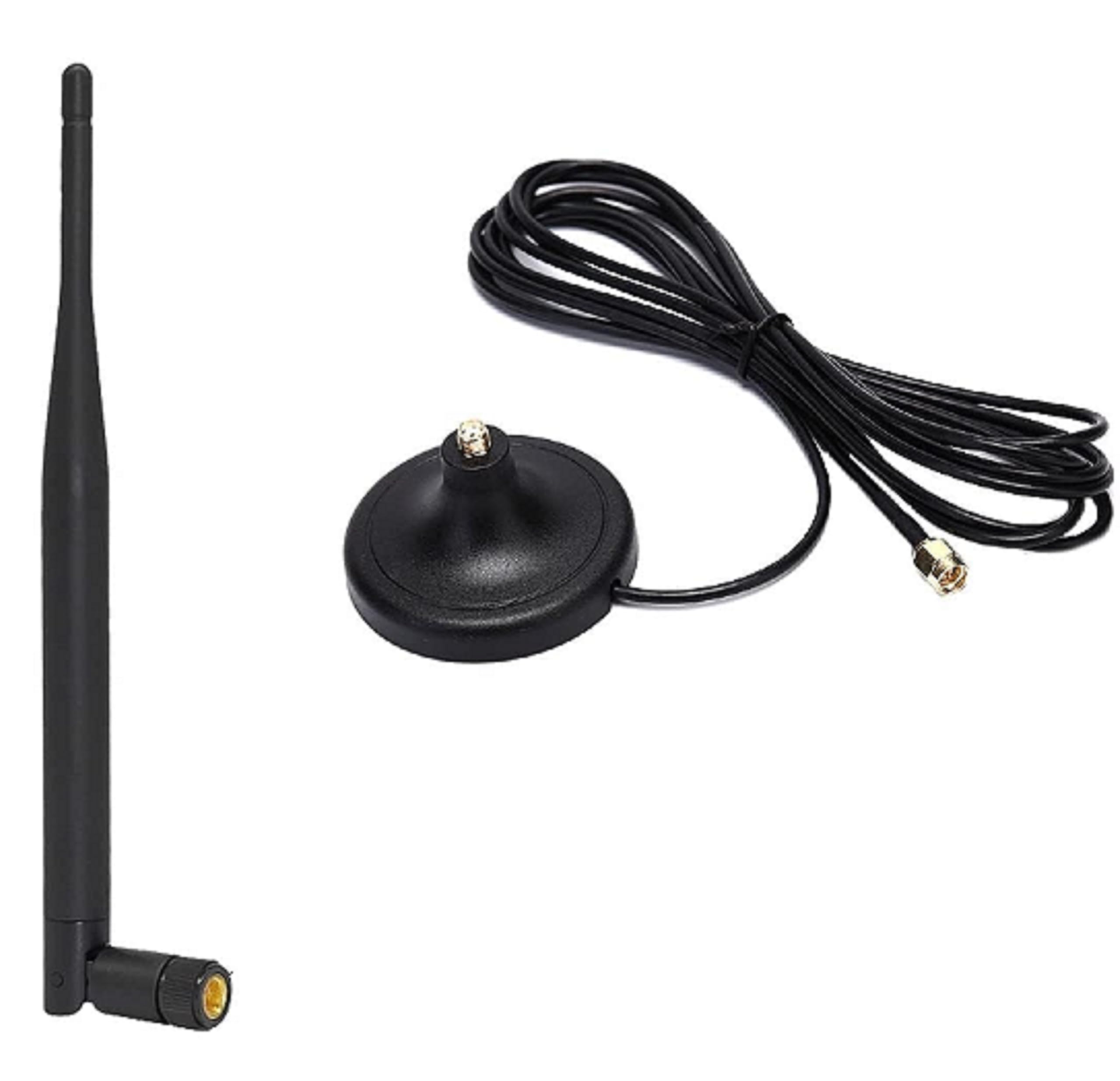 NISTECH 5dBi Rubber Duck Whip Antenna with Magnetic Mount Base 3 Meter RG174 SMA Male Connector Extension Cable Video Survellance, Monitor Omni IP Camera for WiFi Wireless Network-image-41
