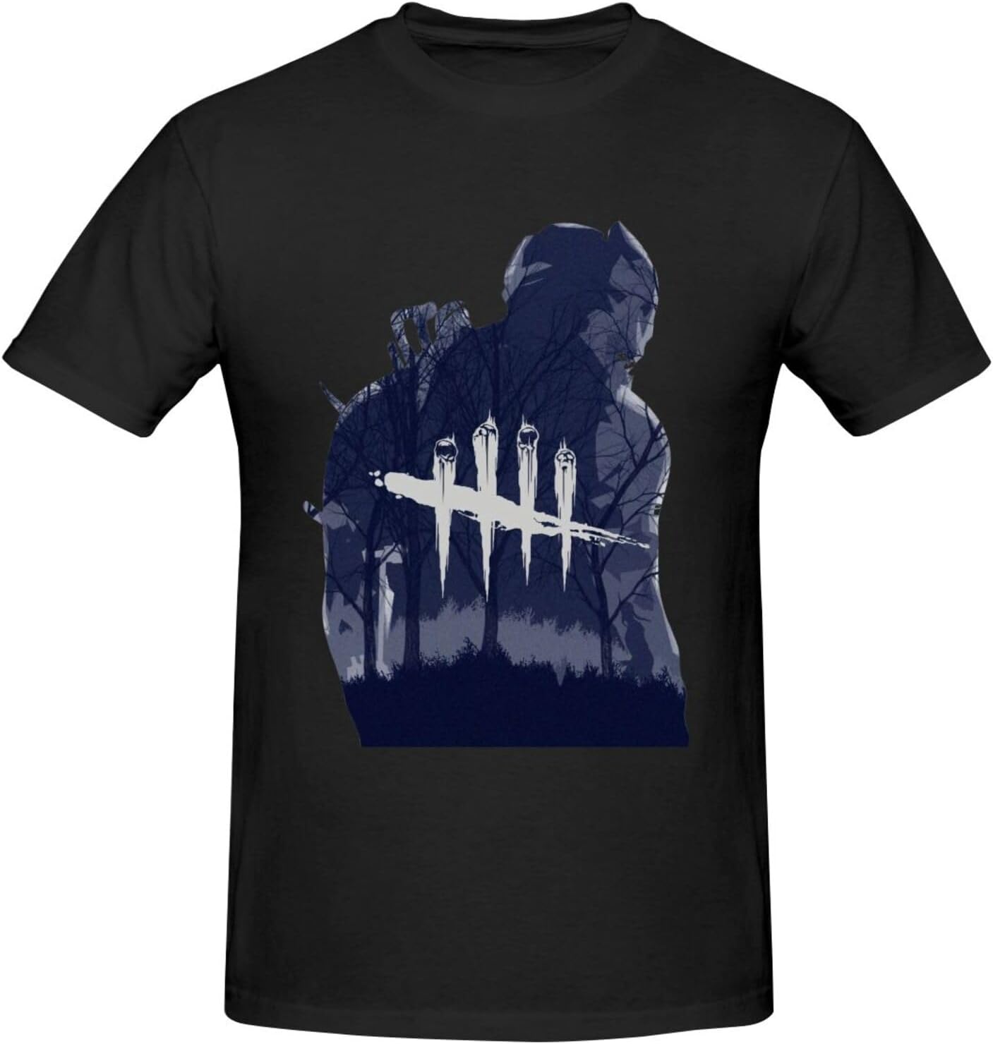 Dead Game by and Daylight Men's Basic Pure Short Sleeve Crew Neck Plain T-Shirt Unisex Casual Sport Black