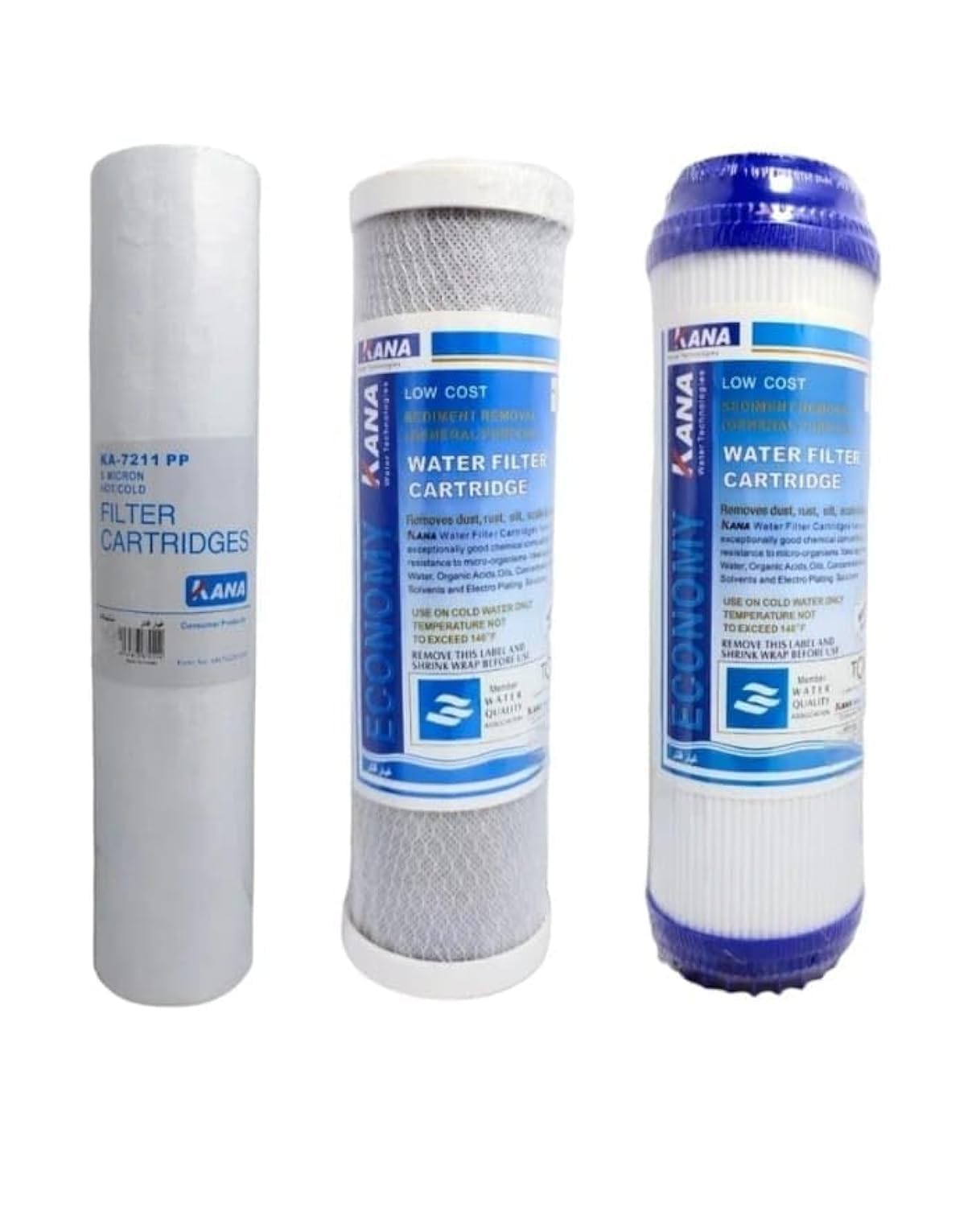 3 Stage Water Filter, Whole House Water Filtration, Sets of High Capacity Replacement Pre-Filter Sets for Essence Series Reverse Osmosis Water Filters System Stage 1,2,3