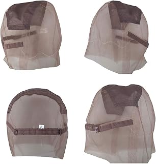 Full Lace Wig Cap with adjustable straps Wig base for Ventilating or Knotting Wig foundation Wig Making Cap (Small 21.5inch,Brown)