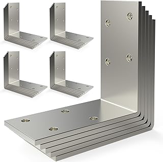 (25 Pcs) L Brackets Heavy Duty 12-ga, Angle Bracket 3"x3" Angle Iron Galvanized Corner Brace Large Corner for Wood 90 Degree L Shape Bracket for Furniture,Bed,Timber,Shelf