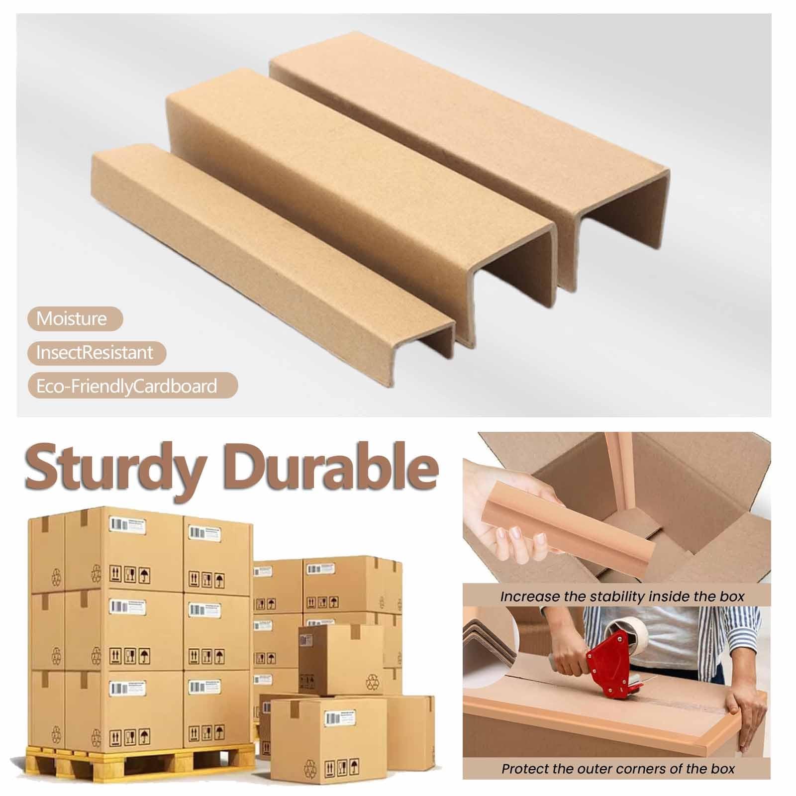Eckenschutz aus Karton für Versand und Verpackung, verstellbare Kantenschutz für Umzugskartons, 100 Stück zur Schadensreduzierung