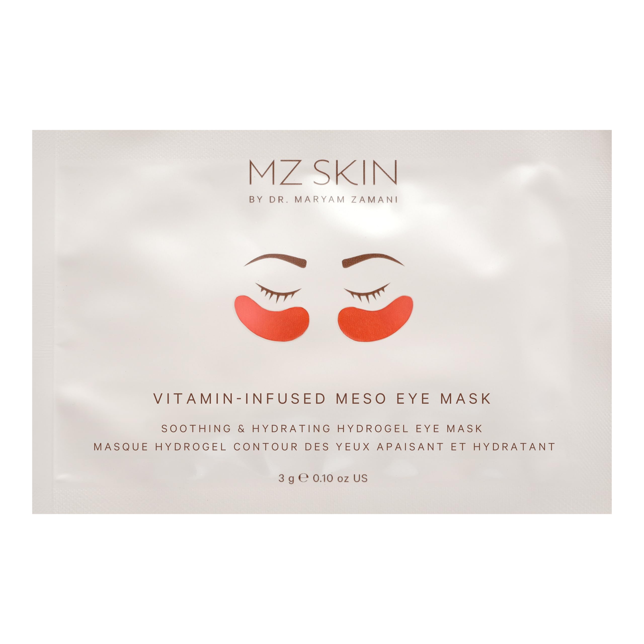 MZ SKIN Vitamin-Infused Meso Eye Mask | Hyaluronic Acid & Niacinamide Enhanced Hydrogel Treatment for Tired Eyes, Perfect For Anti-Aging, Wrinkles, Fine Lines & Dark Circles, Fragrance Free