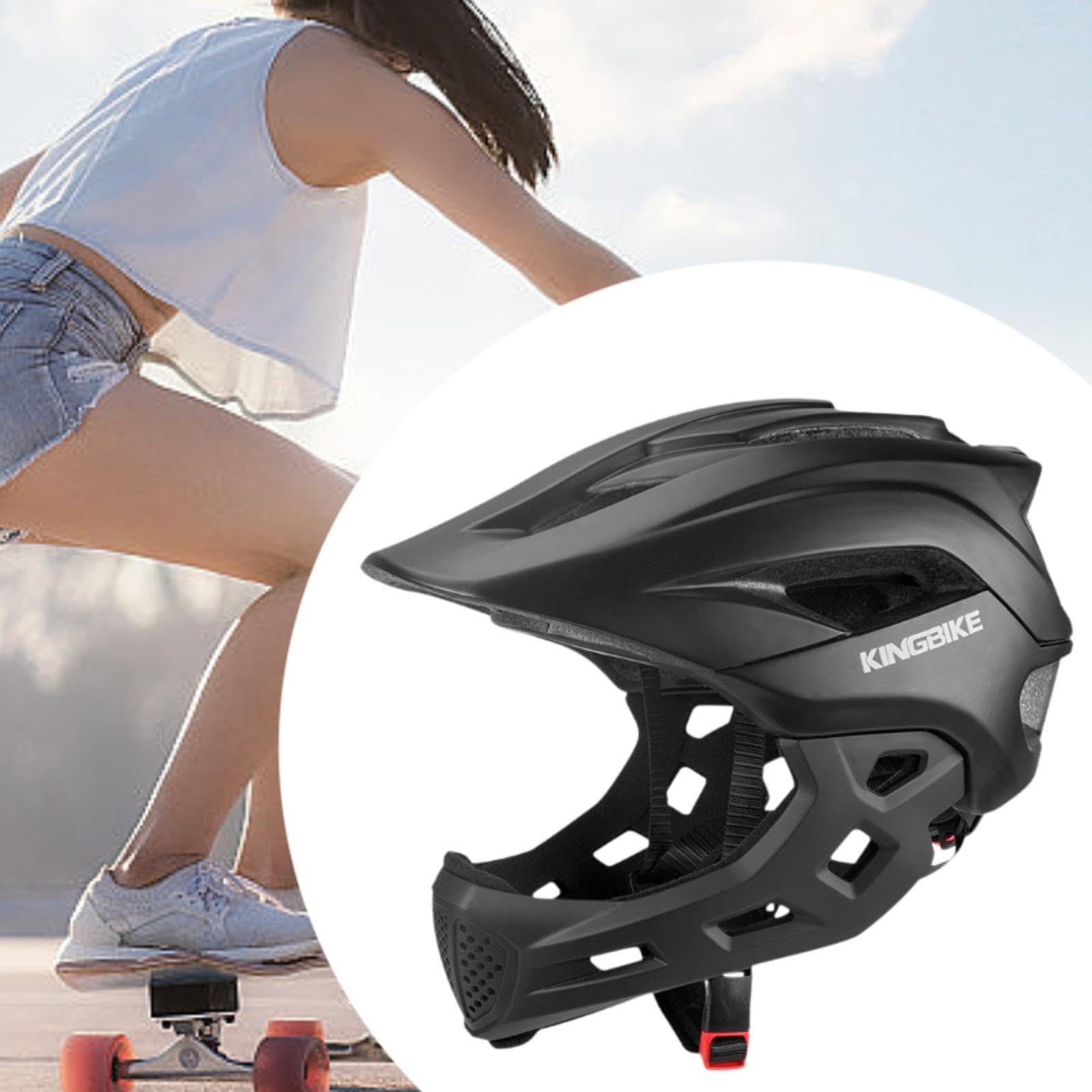 Casque Intégral pour Vélo Enfant, Idéal pour Le Skateboard, Le Roller et Le Vélo de Route.