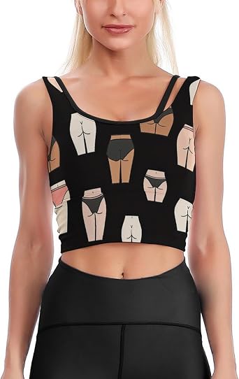Fashion Yoga Bra Crop Tank Top Quick Dry Sports Bras with Chest Pad for Women