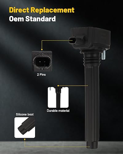 Vista 59 de OCPTY Juego de 4 bobinas de encendido compatibles con OE: UF604 C1685 apto para Mazda 3 para Mazda 5 2008-2015