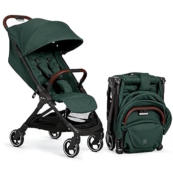 Silver Cross Clic Compact Travel Stroller Conifer Lightweight Baby Stroller for Airplane Travel One-Hand Fold, Lie-Flat Infant & Toddler Seat Birth to 55 lb