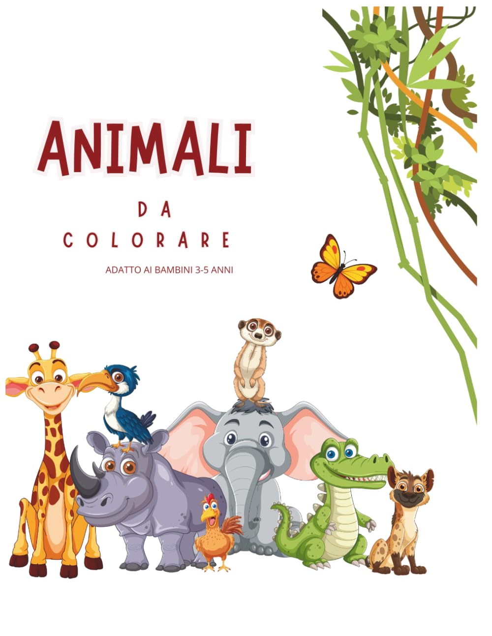 Animali da colorare: Un libro da colorare educativo per bambini dai 3 ai 5 anni.