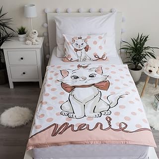 Jerry Fabrics F - Juego de funda nórdica - Aristogatos - Disney - 2 piezas - Niño - Funda nórdica - Reversible - 100 x 135 - Funda de almohada - 40 x 60 cm Ropa de cama - 100% algodón