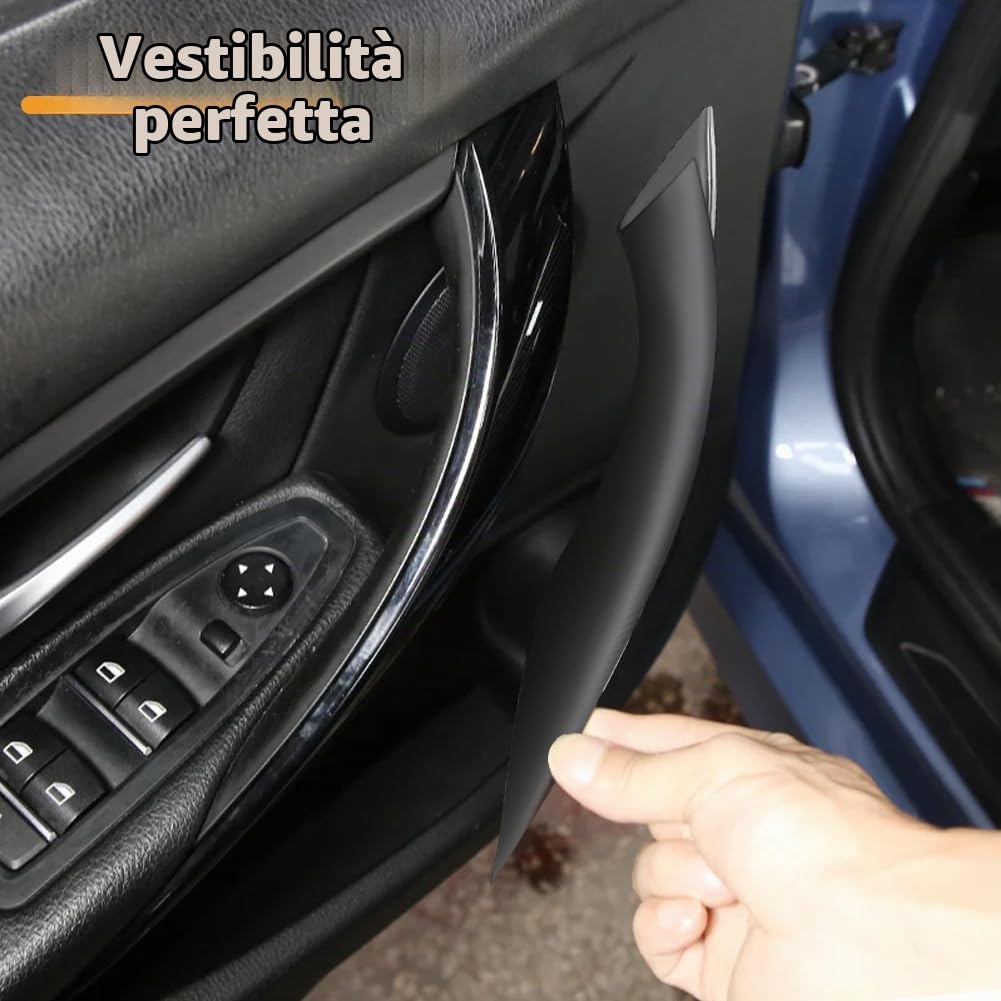 Nero Maniglia Interna Porta per Series 3 F30/F31/F34/F80:320,328,330,335,M3 (2012-2018) and 4 Series F32/F33/F36/F82/F83:428,435. M4 (2014-2017)